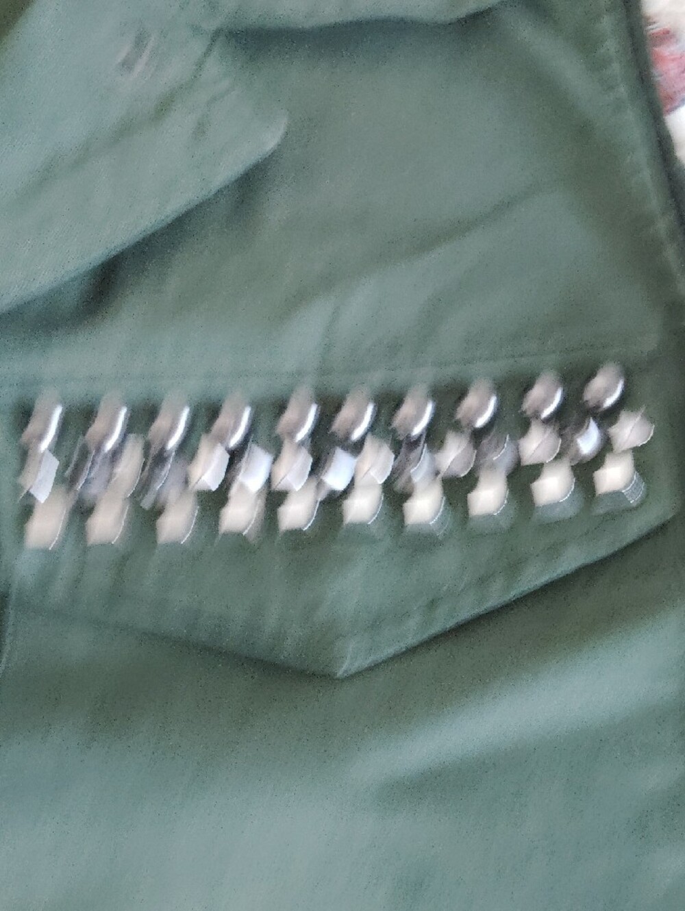 BB Dakota Olive Green Stud-Embellished Utility Vest - Picture 3 of 8